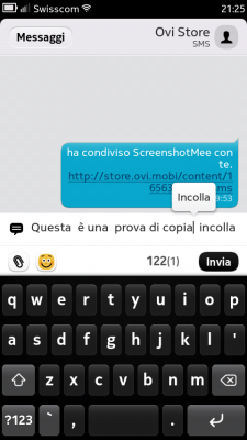 Nokia N9 incolla